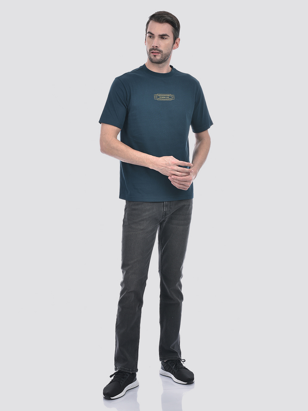 Numero Uno Men Graphic Print Turquoise T-Shirt